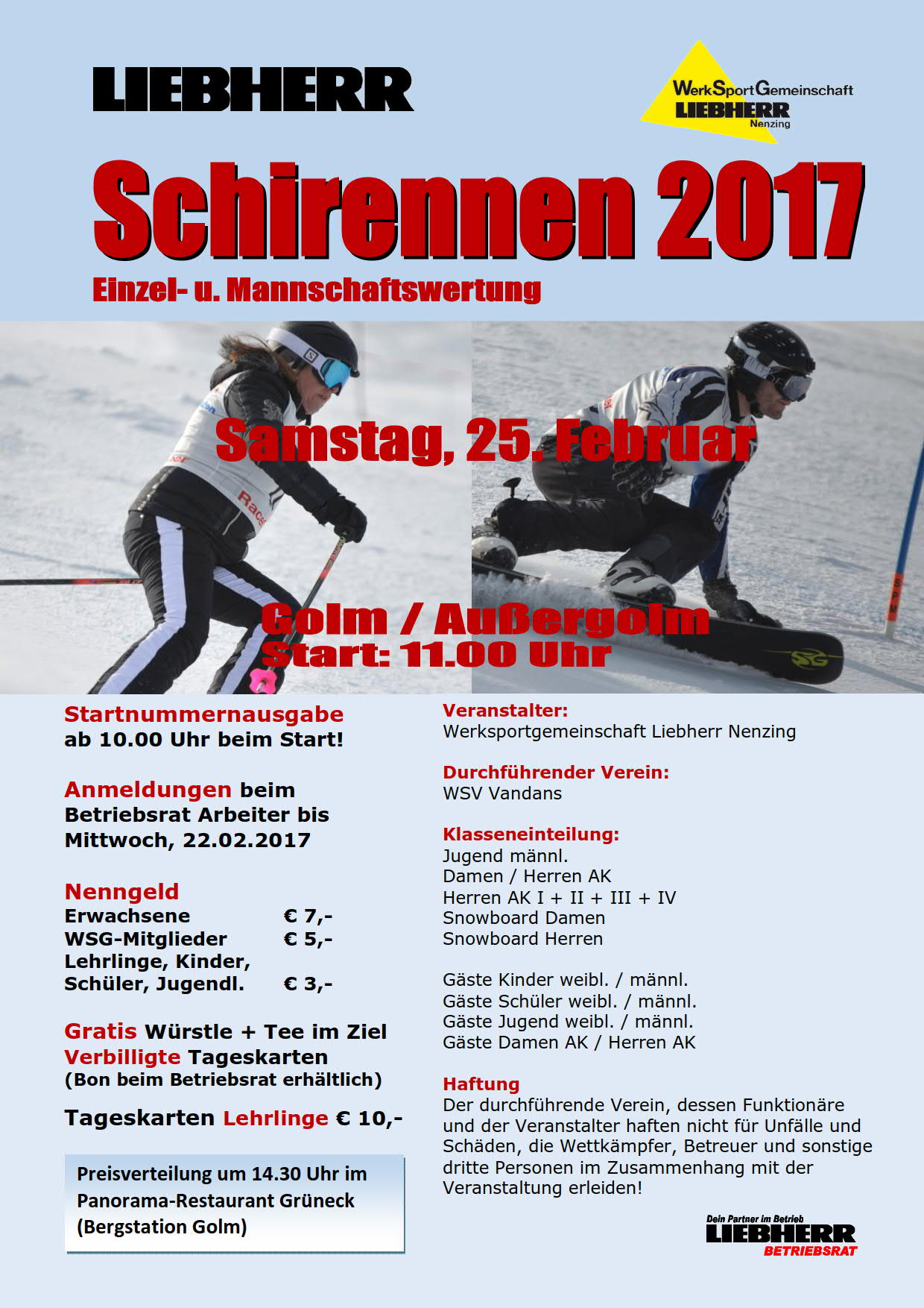 Skirennen intern 2017 ausschreibung